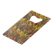 Herbstkaninchen auf schwarz geldbeutel flaschenöffner (Vorderseite Schrägansicht)