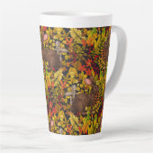 Herbstkaninchen auf schwarz milchtasse (Rechte Ecke)