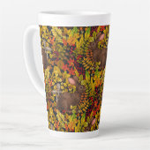 Herbstkaninchen auf schwarz milchtasse (Linke Ecke)