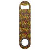 Herbstkaninchen auf schwarz speed flaschenöffner (Rückseite)