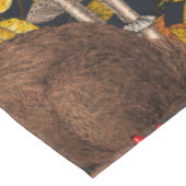 Herbstkaninchen auf schwarz tischdecke (Schrägansicht)