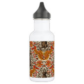 Herbstkaninchen auf weiß edelstahlflasche (Links)