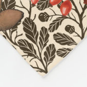 Herbstkaninchen auf weiß fleecedecke (Ecke)