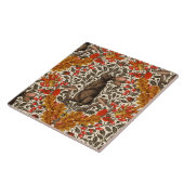 Herbstkaninchen auf weiß fliese (Seite)