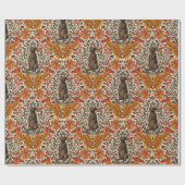 Herbstkaninchen auf weiß geschenkpapier (Flach)