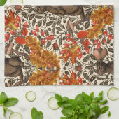 Herbstkaninchen auf weiß geschirrtuch (Gefaltet)