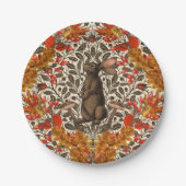 Herbstkaninchen auf weiß pappteller (Vorderseite)