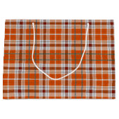 Herbstkariert Große Geschenktüte (Vorderseite)