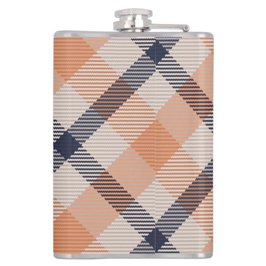 Herbstkarierter Erntedank Flachmann (Rückseite)