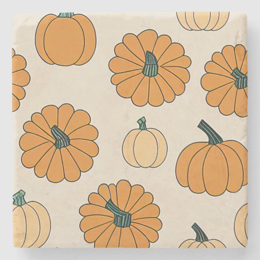 Herbstkarierter Erntedank Steinuntersetzer (Vorderseite)