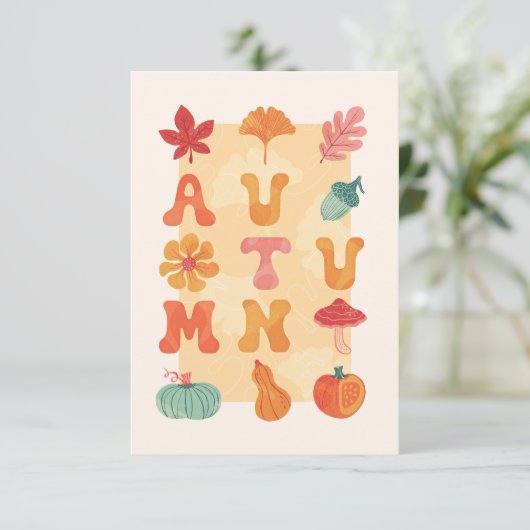 Herbstkarte (Stehend Vorderseite)