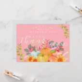 Herbstkarte Erntedank Rosa Grußkarte Karte (Vorderseite/Rückseite Beispiel)