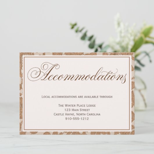 Herbstkarte für Hochzeitswohnungen Einladung (Stehend Vorderseite)