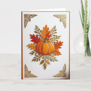 Herbstkarte, Glücksfall-Karte, Herbstkarte, Hallow Feiertagskarte