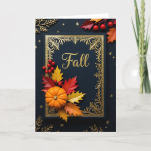 Herbstkarte, Glücksfall-Karte, Herbstkarte, Hallow Feiertagskarte