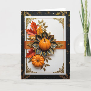 Herbstkarte, Glücksfall-Karte, Herbstkarte, Hallow Feiertagskarte
