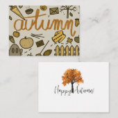 Herbstkarte mit Umschlag Herbst Mitteilungskarte (Vorne/Hinten)