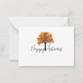 Herbstkarte mit Umschlag Herbst Mitteilungskarte (Rückseite)