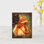Herbstkarte Rose Karte (Gelbe Blume)