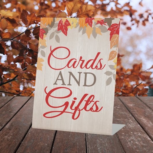 Herbstkarten und Geschenke Bridal oder Hochzeit Sockelschild