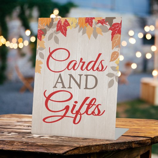 Herbstkarten und Geschenke Bridal oder Hochzeit Sockelschild