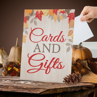 Herbstkarten und Geschenke Bridal oder Hochzeit Sockelschild