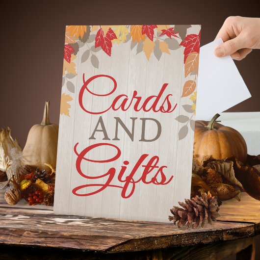 Herbstkarten und Geschenke Bridal oder Hochzeit Sockelschild