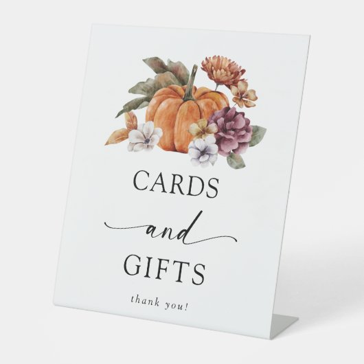 Herbstkarten und Geschenke Sockelschild (Vorderseite)