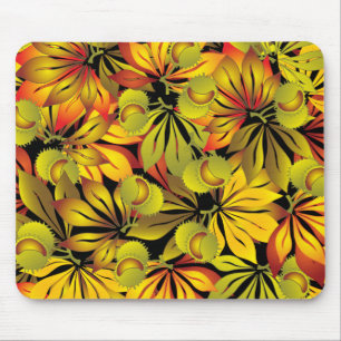 Herbstkastanien-Blätter Mousepad