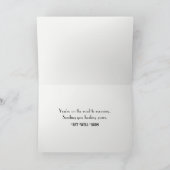 Herbstkatze, die die Straße hinunter geht Karte (Innenseite)