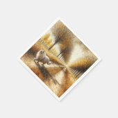 Herbstkatze durch eine schmutzige Straße laufen Serviette (Ecke)