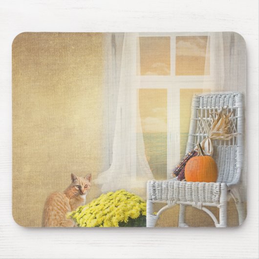 Herbstkatze Mousepad (Vorne)
