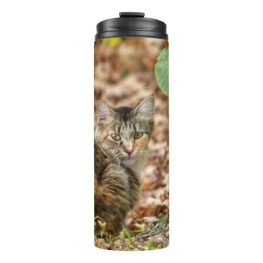 Herbstkatze Thermosbecher (Vorderseite)
