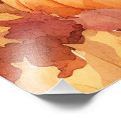 Herbstkatze und Pumpkins Fotodruck (Ecke)