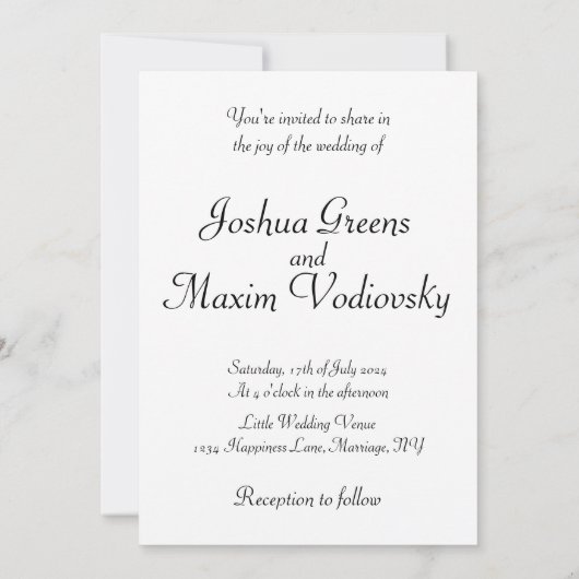 Herbstkatzenhochzeit Einladung (Rückseite)