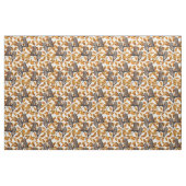 Herbstkauz auf Baumwolle weiß Stoff (Fat Quarter (45,7 x 55,9 cm))