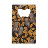 Herbstkauz auf schwarz geldbeutel flaschenöffner (Rückseite)