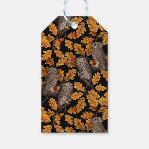 Herbstkauz auf schwarz geschenkanhänger