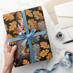 Herbstkauz auf schwarz geschenkpapier