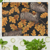 Herbstkauz auf schwarz geschirrtuch (Gefaltet)