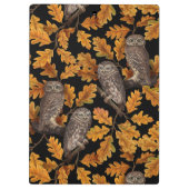 Herbstkauz auf schwarz klemmbrett (Rückseite)