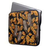 Herbstkauz auf schwarz laptopschutzhülle (Vorderseite Links)