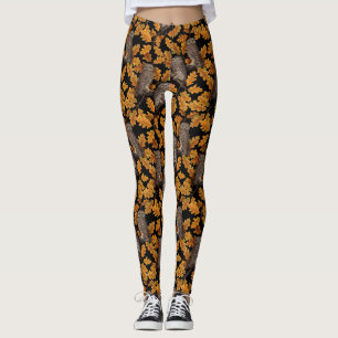 Herbstkauz auf schwarz leggings
