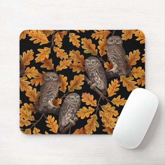 Herbstkauz auf schwarz mousepad (Mit Mouse)