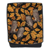 Herbstkauz auf schwarz rucksack (Vorderseite)