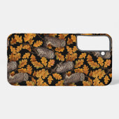 Herbstkauz auf schwarz samsung galaxy hülle (Rückseite (Horizontal))