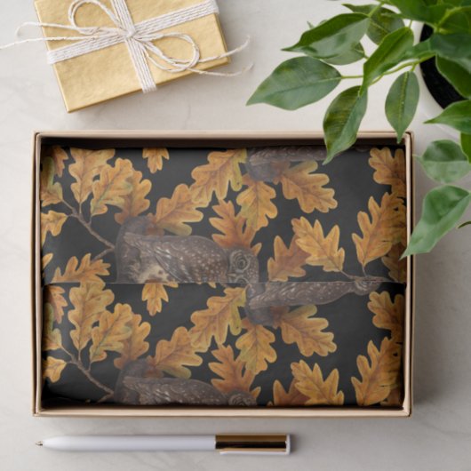 Herbstkauz auf schwarz seidenpapier (Geschenk)