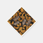 Herbstkauz auf schwarz serviette (Ecke)