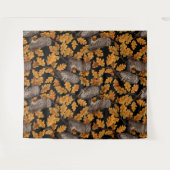 Herbstkauz auf schwarz wandteppich (Vorderseite (Horizontal))