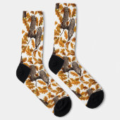 Herbstkäuze auf baumwollweiß socken (Rechts)